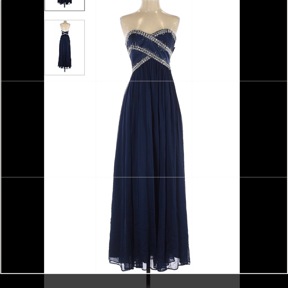 Coast Dark Blue Evening/Prom Dress, size: Uk :8 US:4